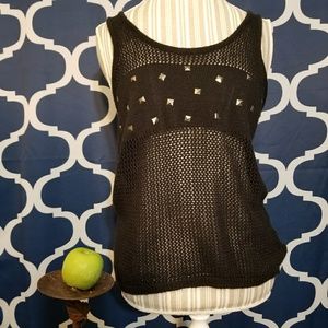 🌻🌺🌻BONGO STUDDED KNIT CUTOUT TANK TOP!!